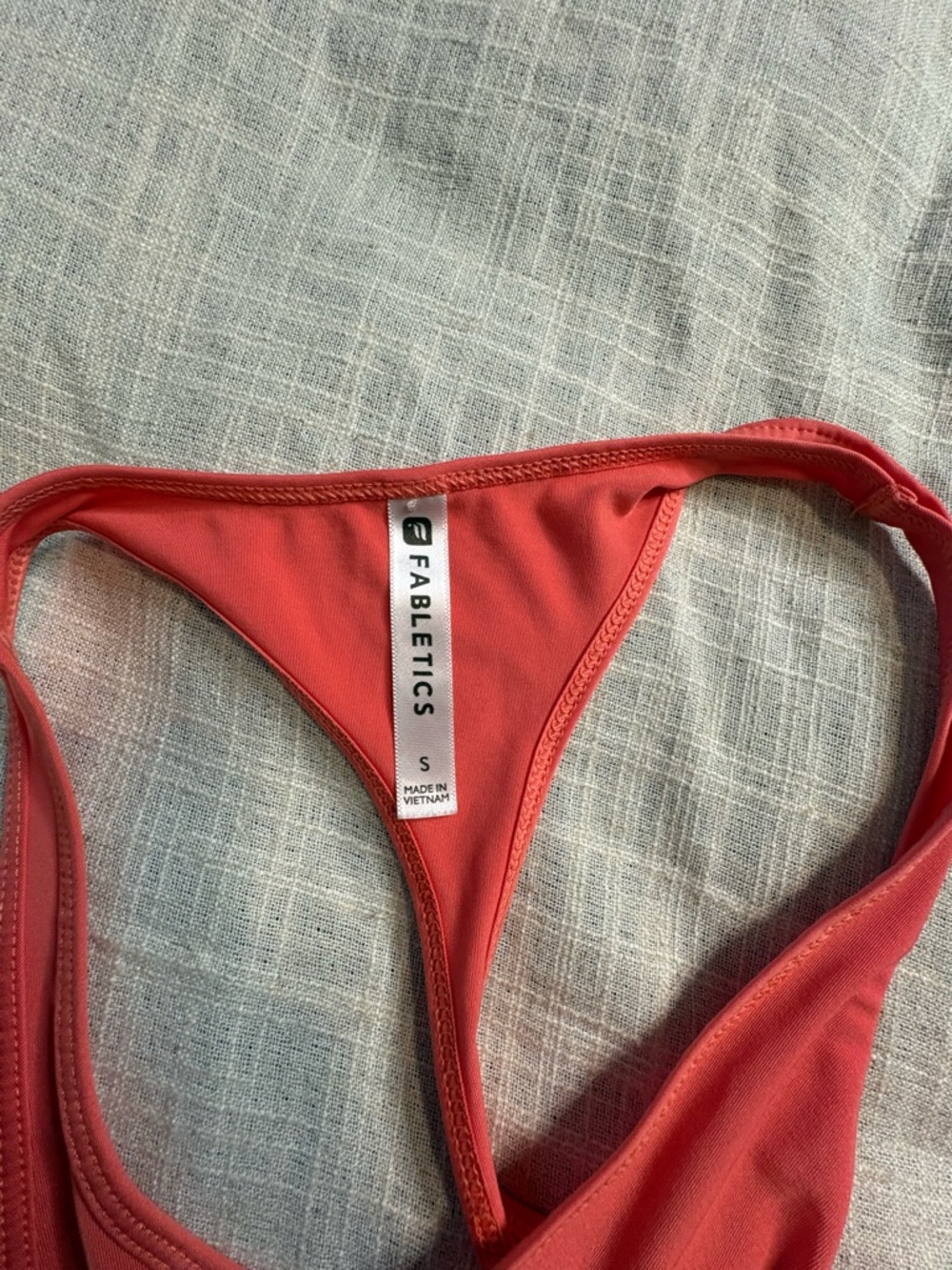 Fabletics Peggy Racerback Workout Tank Top Coral Pink - Size S - Picture 5 of 5